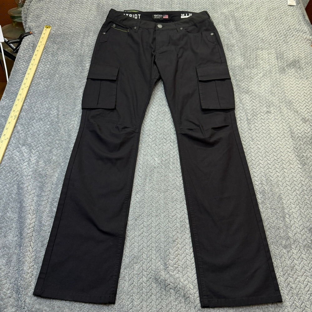 Howitzer Tactical Cargo Pants Mens 34x33 Black Patriot Ripstop Trousers NWT